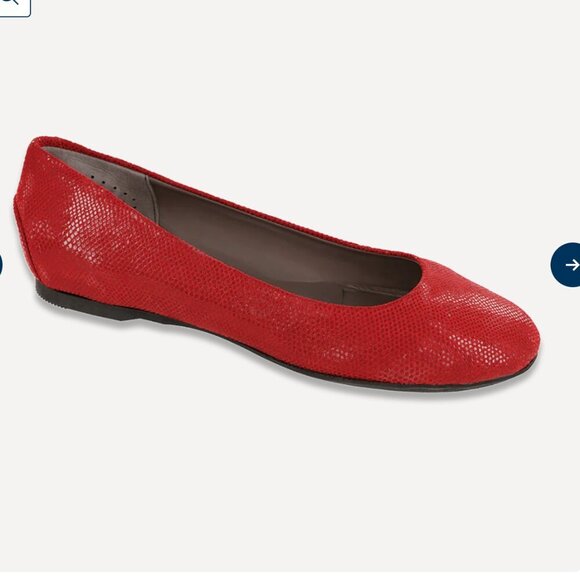 Sas SAS Lacey Flats Loafers  Womens  2E Red Leather Slip On made in  Italy 7,5M - Picture 1 of 14